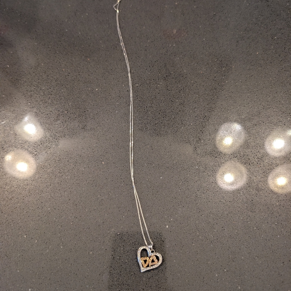 Elegant Silver Heart Necklace